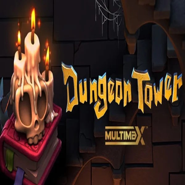 Dungeon Tower slot logo by Peter & Sons at SkyHills Casino