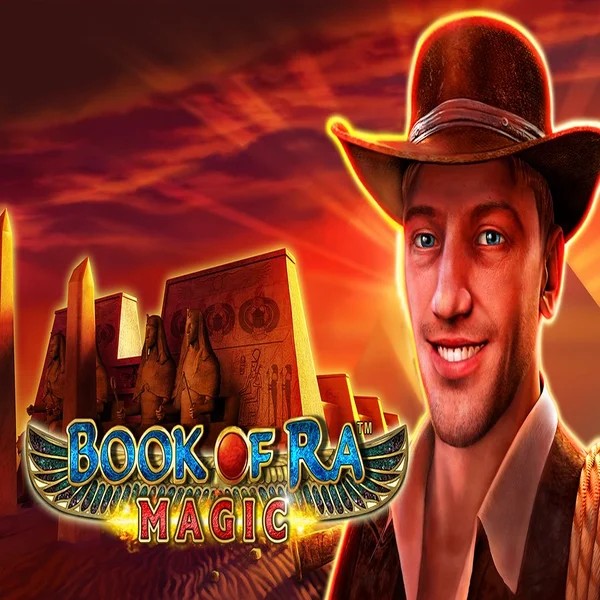 Official Slots logo: Book of Ra Magic by Greentube at SkyHills Casino