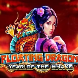 Floating Dragon Year of the Snake slot logo by Pragmatic Play at SkyHills Casino