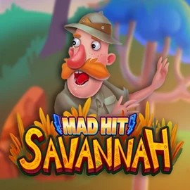 Mad Hit Savannah slot logo by RubyPlay at SkyHills Casino