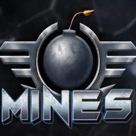 Mines slot logo by Turbo Games at SkyHills Casino
